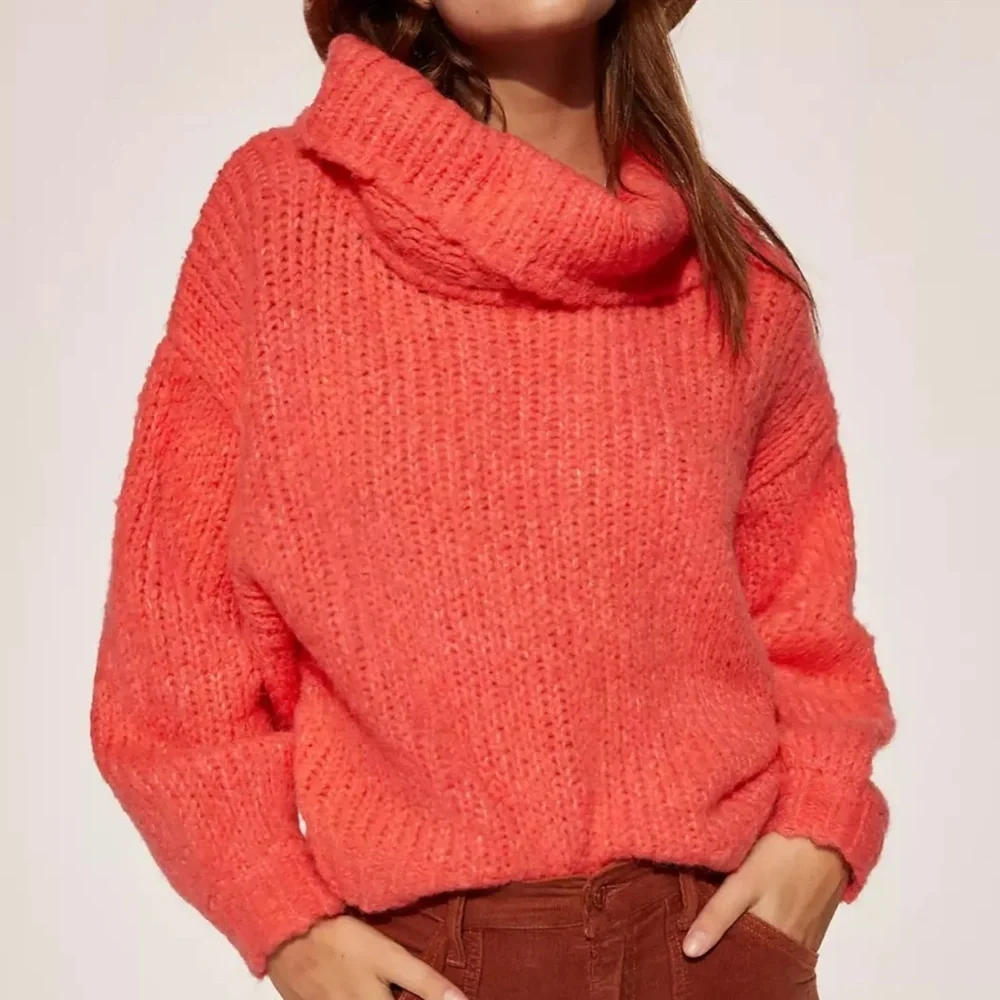 Free People ‘SHE’S ALL THAT’ Oversized Cowl Neck Alpaca Sweater Size Small